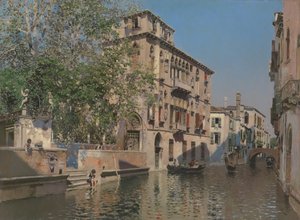 En kanal i Venezia, ca. 1875.