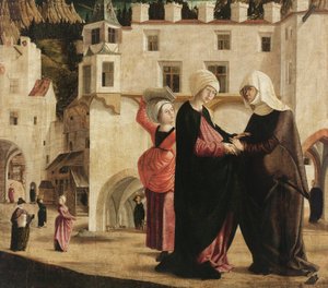 The Visitation, ca. 1502 (maleri på gran)