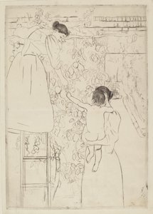Innsamling av frukt, ca. 1893. av Mary Cassatt