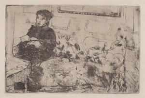Interiør: På sofaen, ca. 1883. av Mary Cassatt
