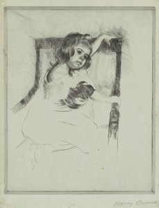 Knele i en lenestol av Mary Cassatt