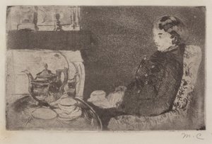 Lydia på ettermiddagste, 1882. av Mary Cassatt