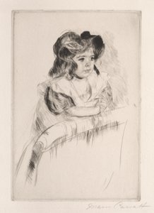 Margot, Hvilende armer på baksiden av lenestolen, ca. 1903. av Mary Cassatt