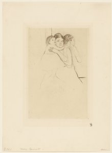 Mor Berthe som holder barnet sitt av Mary Cassatt