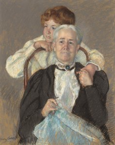 Portrett av fru Cyrus J. Lawrence med hennes barnebarn R. Lawrence Oakley av Mary Cassatt
