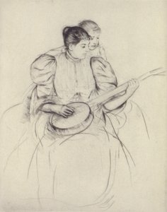 Banjo-leksjonen av Mary Cassatt