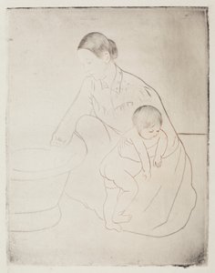 The Bath, 1890-1891. av Mary Cassatt