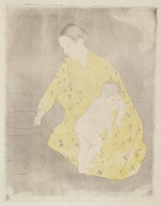 The Bath, 1890-1891. av Mary Cassatt