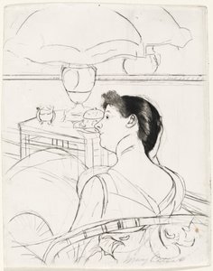 Lampen, 1890-1891. av Mary Cassatt