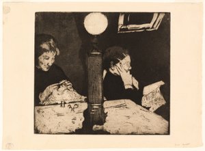 Under lampen av Mary Cassatt