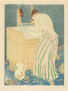 Kvinne som bader av Mary Cassatt