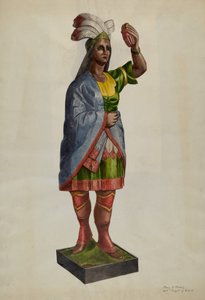 Sigarbutikk Pocahontas, ca. 1939.