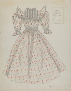 Dukkekjole, ca. 1936. av Mary E Humes