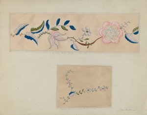 Broderi - Detalj av barnekjole, 19351942. av Mary E Humes