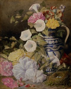 Et stilleben med en vase med blomster av Mary Elizabeth Duffield