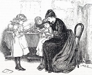 Barn blir lest for av sin mor av Mary Ellen Edwards