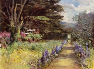 Scottish Gardens: Colinton House (farge litho)