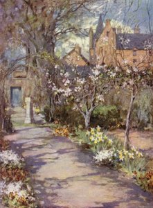 Scottish Gardens: Gartincaber (farge litho) av Mary Georgina Wade Wilson