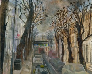 Ladbroke Grove lockdown: 3. fra Oxford Gardens, 2021 (olje om bord)
