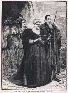 Lady Jane Gray på vei til stillaset 1554 av Mary L. Gow