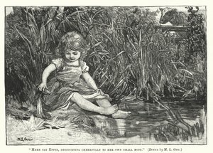 Silas Marner - Her satt Eppie og snakket muntert til sin egen lille støvel av Mary L. Gow