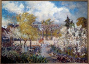 Claude Monets hage ved Giverny Maleri av Mary Mac Monnies (1858-1946) 1901. Vernon, Poulain-museet. av Mary Louise MacMonnies