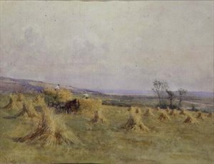 Høsting ved havet, Norfolk av Mary S. Hagarty