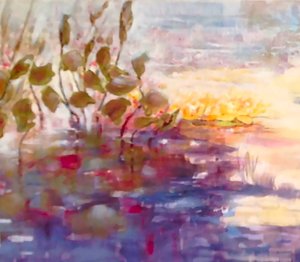 gull og rosa reflekser av Mary Smith