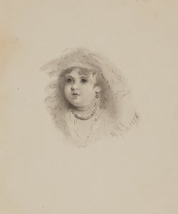 Uten tittel Head of a Child, 1876. av Mary Vaux Walcott