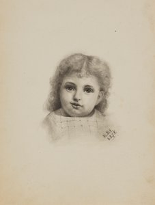 Uten tittel Head of a Child, 1878. av Mary Vaux Walcott