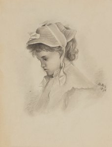 Uten tittel Head of a Child Looking Down, 1878. av Mary Vaux Walcott