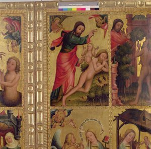 The Creation of Eva, et panel fra Grabower-alteret, høyalteret til St. Petri i Hamburg (se også 153622) av Master Bertram of Minden