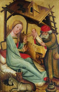 Fødselen fra St. Peters høyalter i hamburg, Grabower-alteret, 1383 (tempera på panel) av Master Bertram of Minden