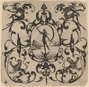 Ornament med grotesk av Master CR