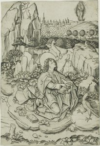 Saint John på øya Patmos av Master E.S.