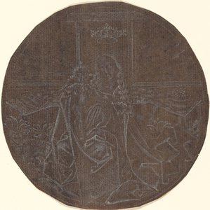 Madonnaen og barnet i en hage av Master E.S.