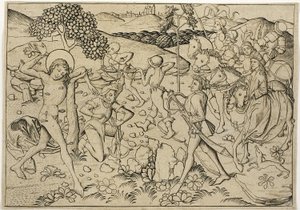 Sankt Sebastians martyrium av Master E.S.