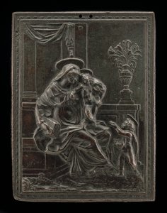Madonna og barn med døperen Johannes, sannsynligvis ca. 1600. av Master F.D.
