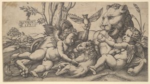 Putti og løver, 1547.