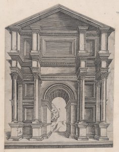 Mirror of Roman Magnificence: Arch av Master GA med Caltrop, 1500-tallet., 1500-tallet. av Master GA