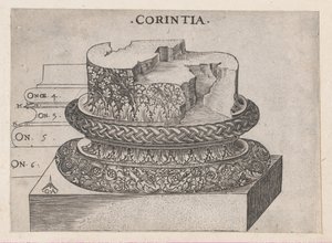 Mirror of Roman Magnificence: Corinthian base, ca. 1537., ca. 1537 av Master GA