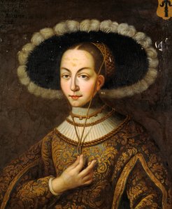 Portrett av Margareta Eriksdotter Vasa 1497-1536, søster til kong Gustav I av Sverige. av Master Hillebrandt