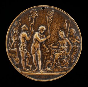 Allegorisk scene - Offer til Diana, andre halvdel av 1400-tallet.