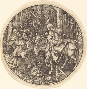 Flykten til Egypt av Master L after Albrecht Dürer