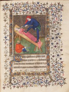 Tideboken, bruk av Rennes, Tortur av St. Apollonia, ca. 1400–15 (tempera på vellum) av Master Lucon