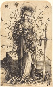 Saint Catherine av Master PW of Cologne