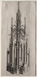 Design for en gotisk fontene, ca. 1470. av Master W with the Key