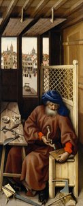 Annunciation Triptych (Merode altertavle), ca. 1427-32 (olje på eik) av Master of Flémalle