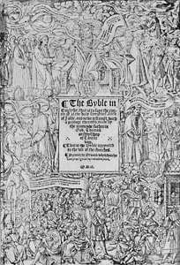 'Den store bibels tittelside, 1540, 1903 av Master of Francois de Rohan