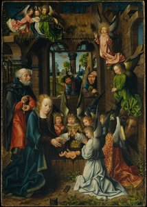 The Adoration of the Christ Child, ca. 1500 (olje på eikepanel)